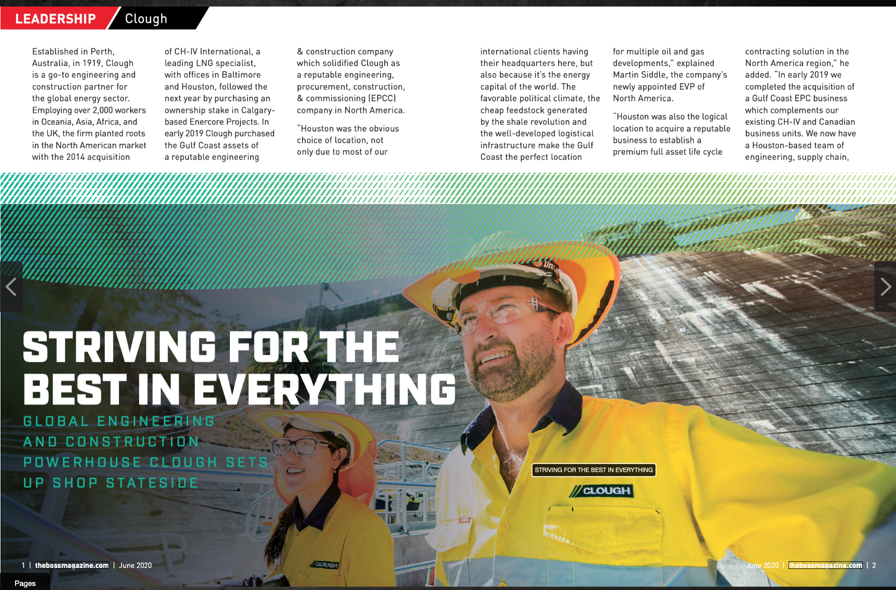 Pollak PLLC Proud to Support Clough in Boss Magazine